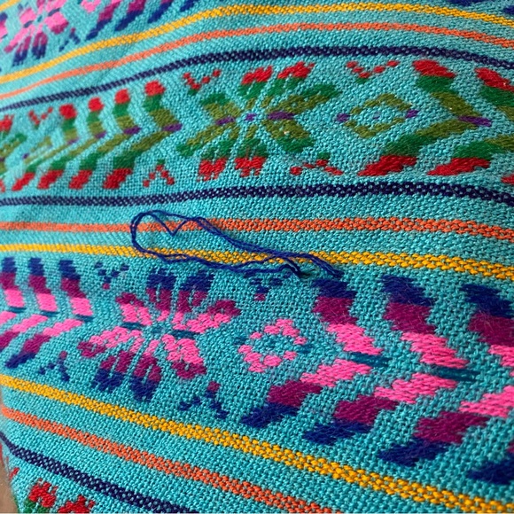 Mexican Artesanía  Colorful Striped Throw Blanket - Picture 8 of 13